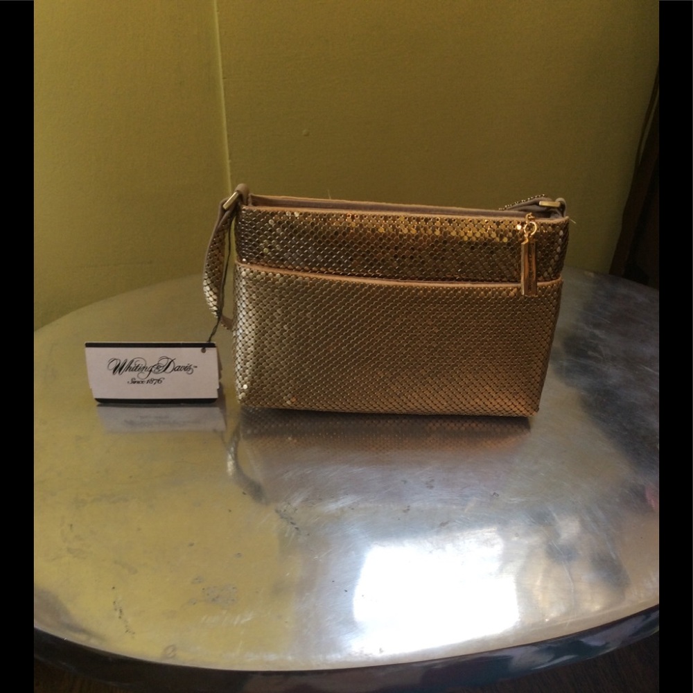 NWT Vintage Whiting & Davis Gold Mesh Bag